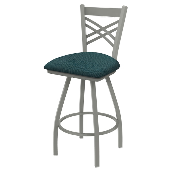 Holland Bar Stool Co 25" Swivel Counter Stool, Nickel Finish, Graph Tidal Seat X820 - main